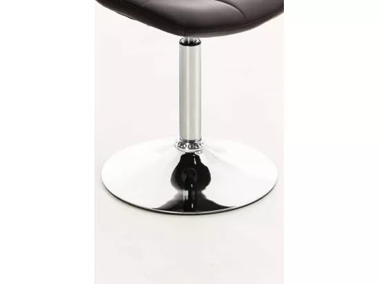 Chaise de bureau - Similicuir & Métal chromé - Marron - Emil