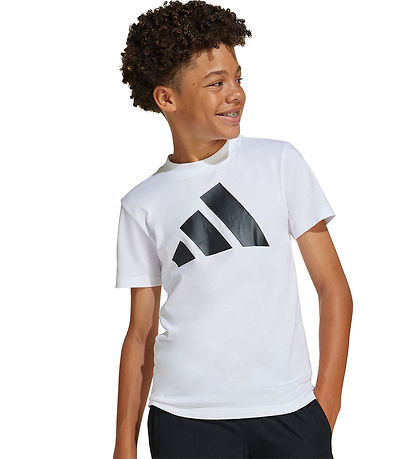 adidas Performance T-Shirt - 160 - Weiß/Schwarz
