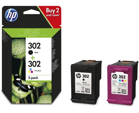 HP 302 Black   Tri-colour Combo 2-pack