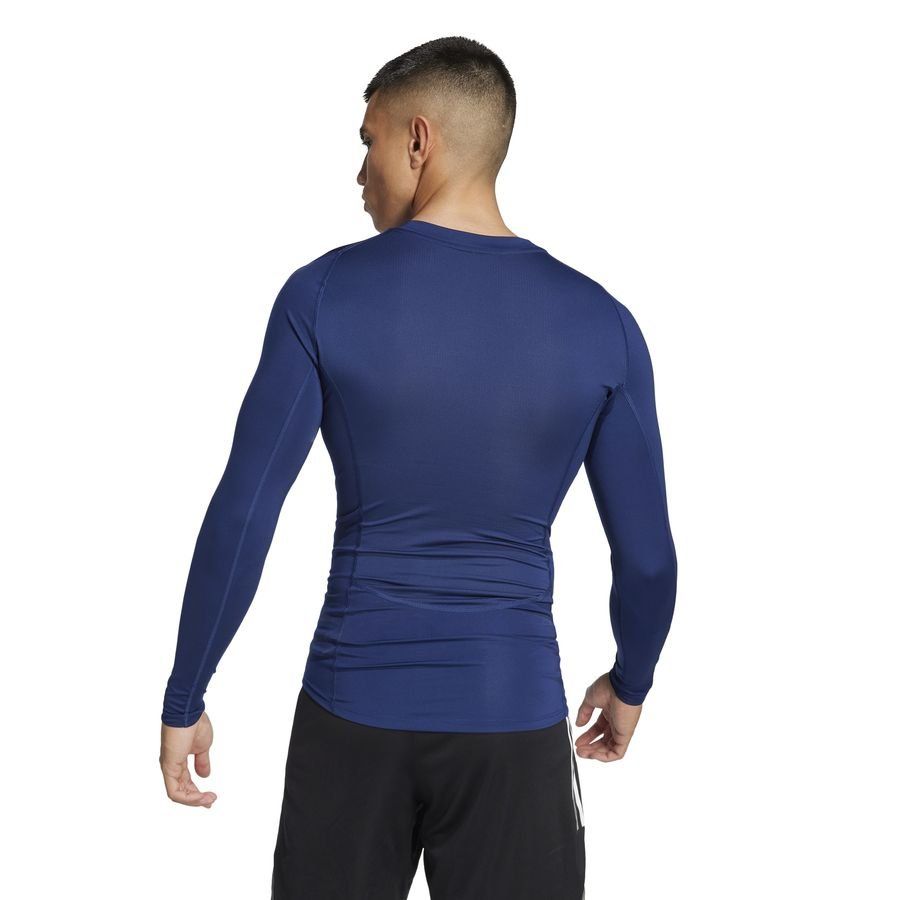 adidas Baselayer Techfit - Bleu Manches Longues