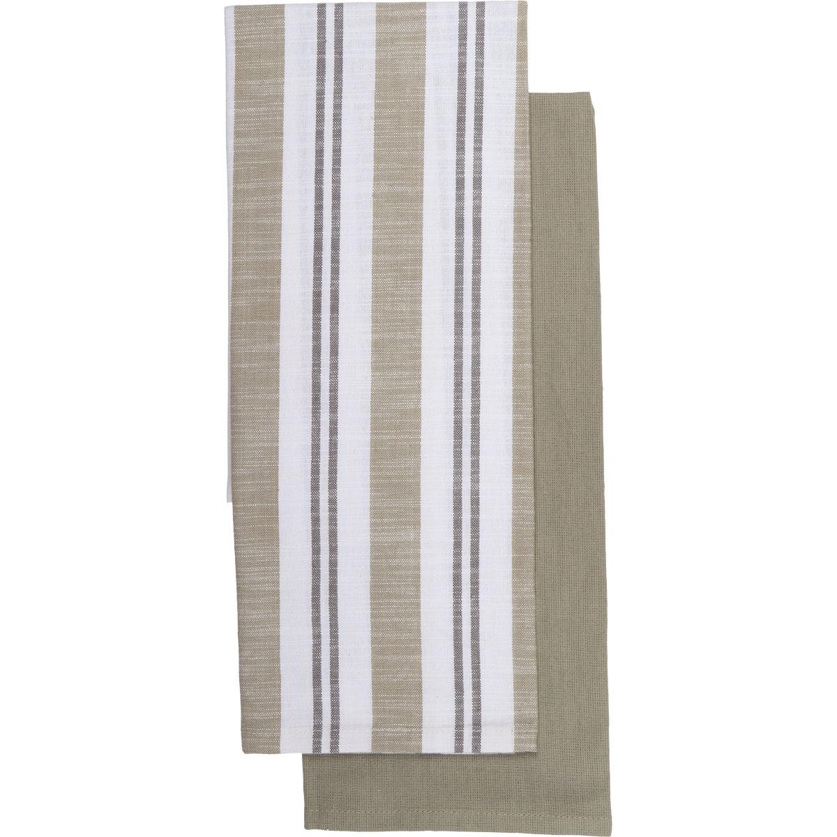 SET 2 TORCHONS LEWIS 50X70CM COTON VERT