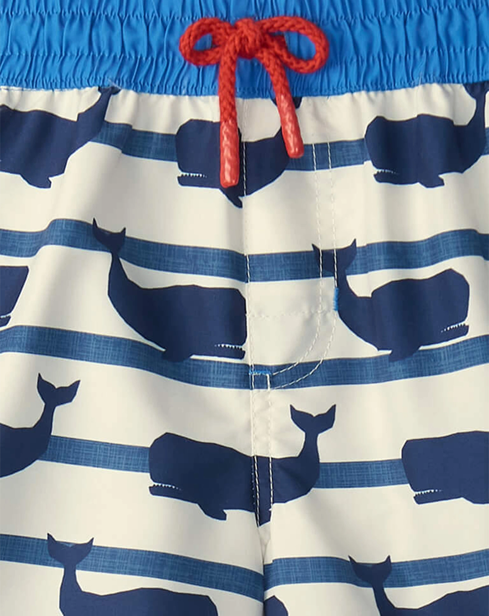 Badeshorts NAUTICAL WHALE in weiß/blau