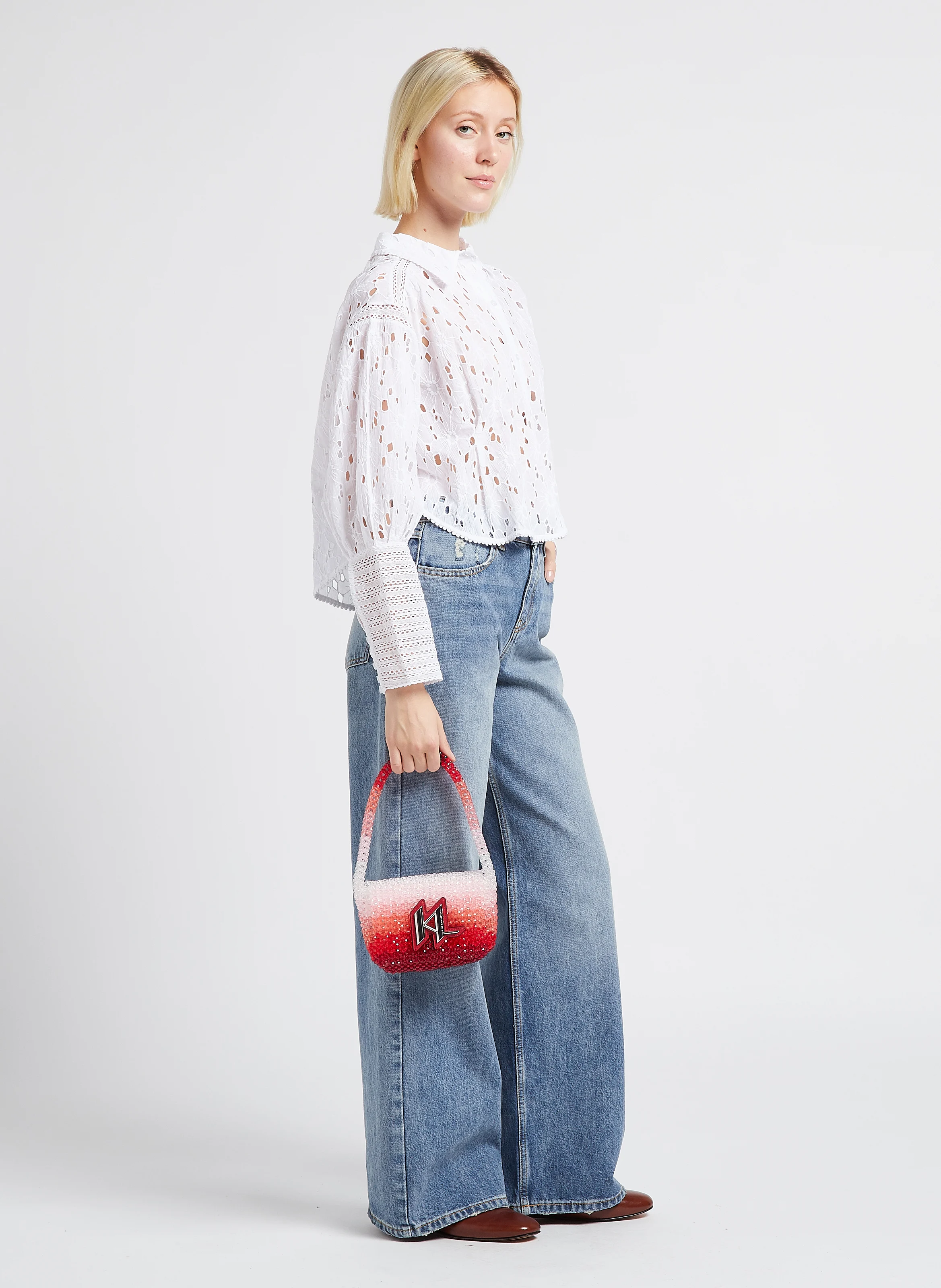 K/EVENING - Sac porté épaule en cristaux | Multicolore