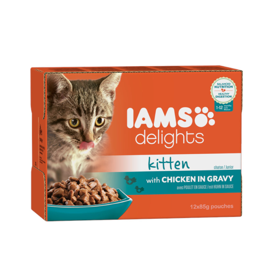 Sachê de Frango ao Molho IAMS Delights para Gatinhos