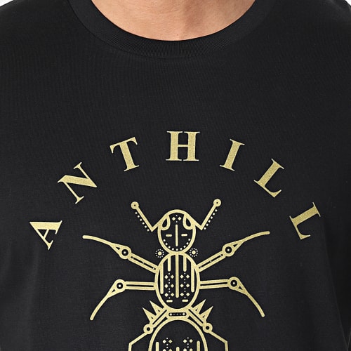 Tee Shirt Logo Noir Doré