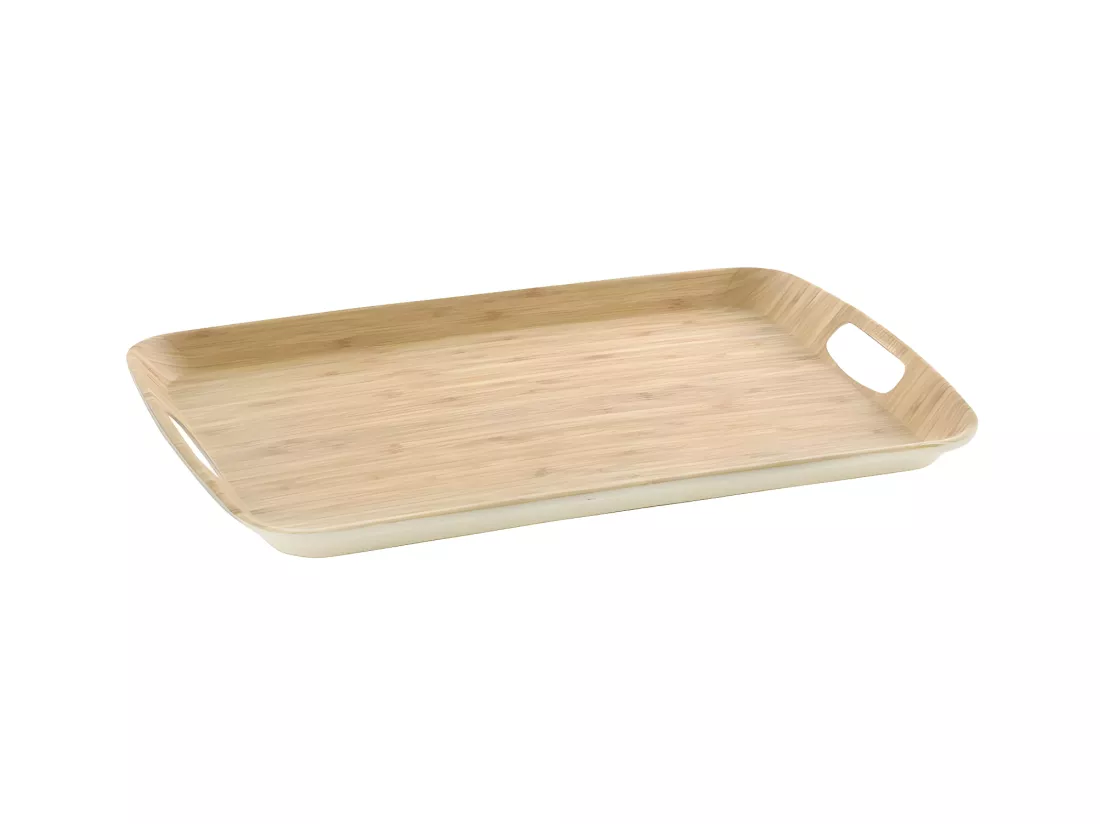 Plateau de service en Mélamine et Bambou 38 x 26 cm