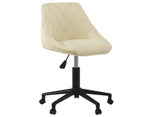 VIDAXL - Chaise de bureau Chaise pivotante de bureau crème velours