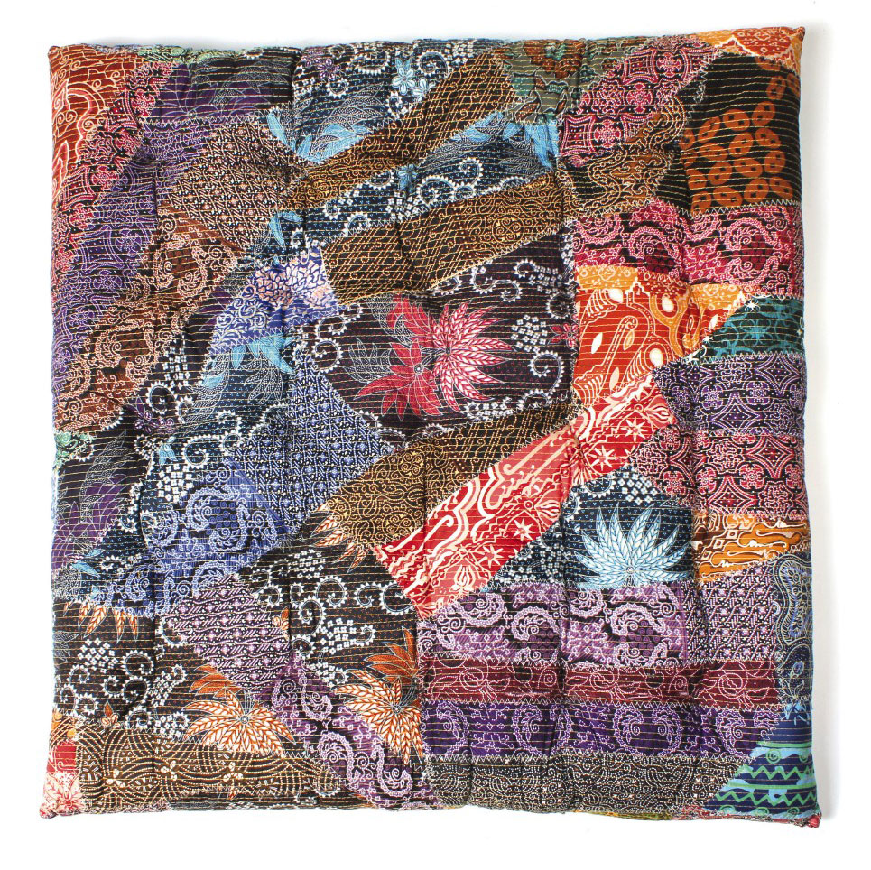 Patchwork Sitzkissen, multicolor, L 80 cm, B 80 cm, H 7 cm von fischer's lagerhaus
