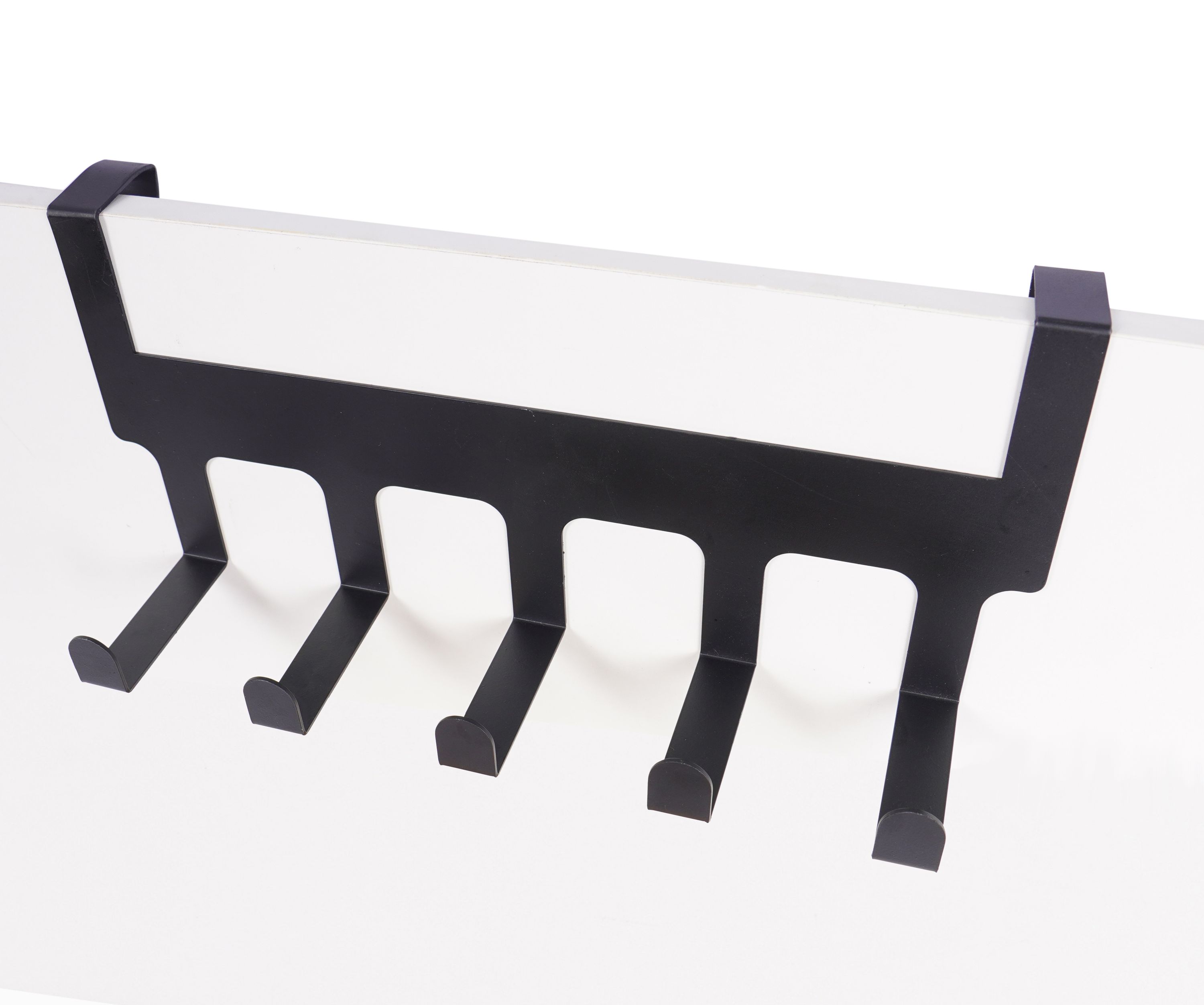 Türgarderobe Eisen 5 Haken 34 x 14 cm schwarz