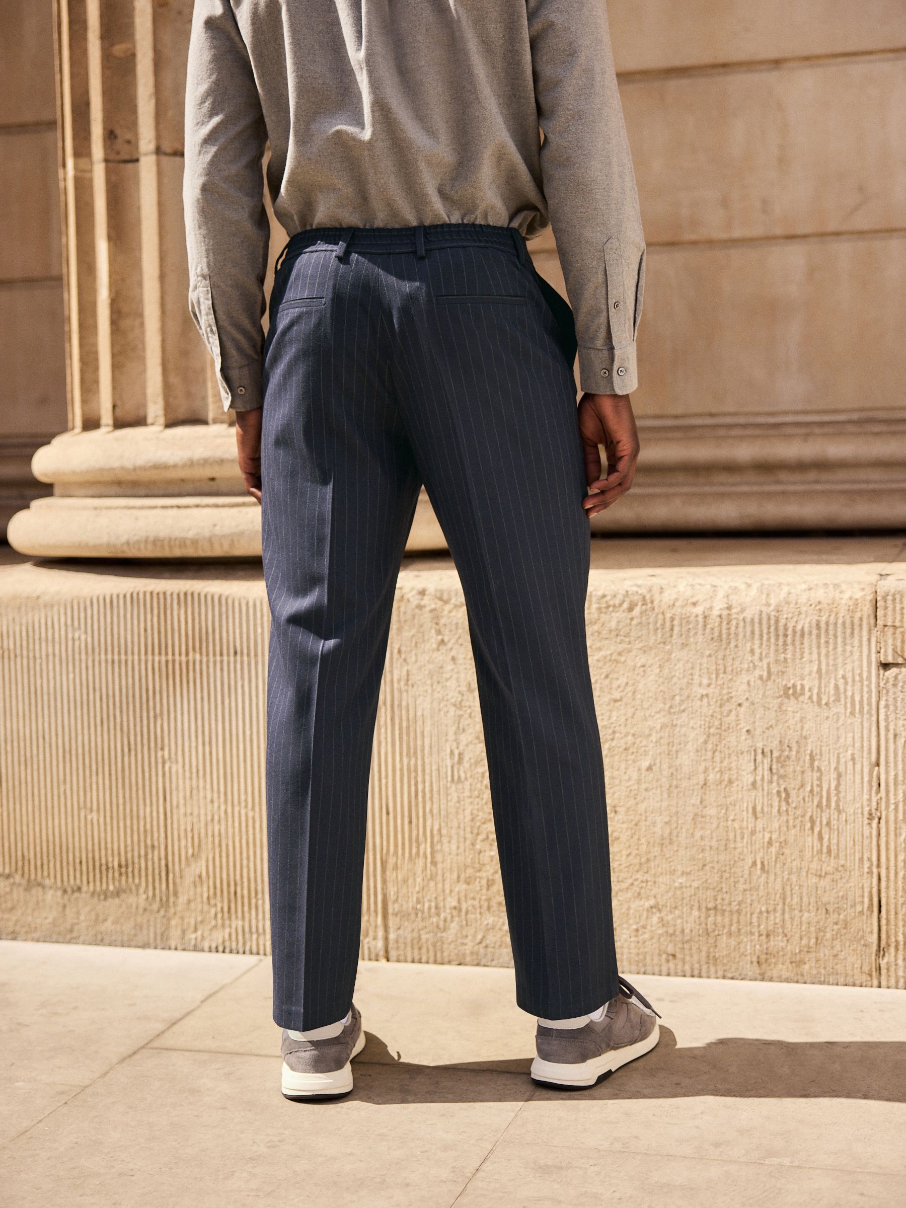 Donkerblauw - Stripe Formal Joggers