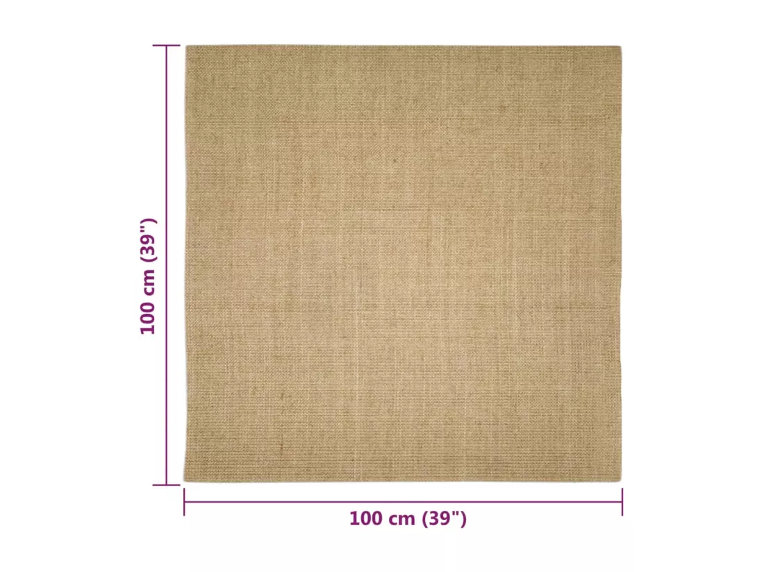 Tapis en sisal pour griffoir 100x100 cm