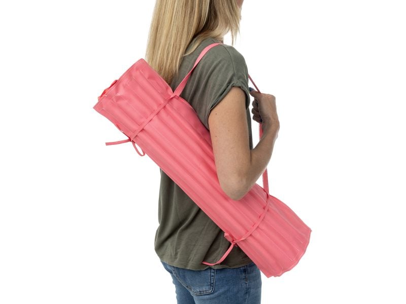 KOOR Strandmatte 180 x 60 cm, Pink Leichte, gepolsterte Matte für Strand und Camping