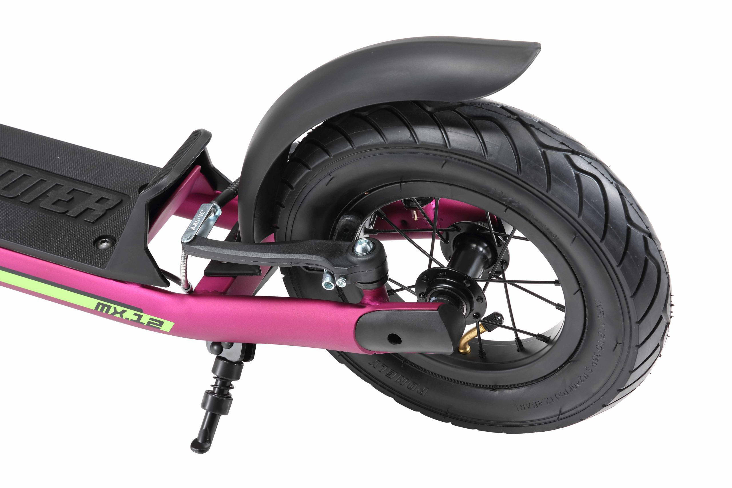 STAR SCOOTER Autoped, 12 inch + 10 inch, donkerroze