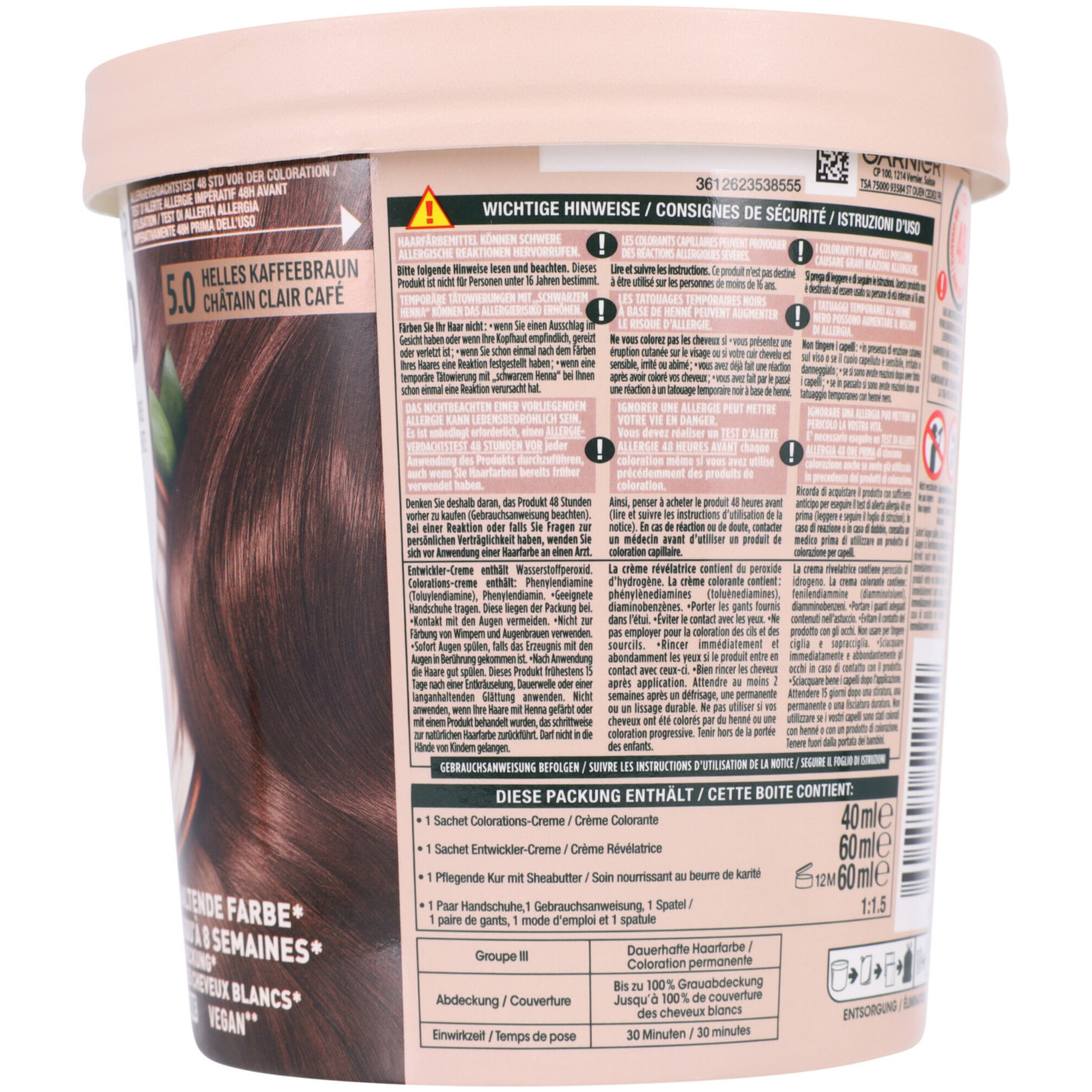Garnier GOOD Dauerhafte Haarfarbe 5.0 Helles Kaffeebraun