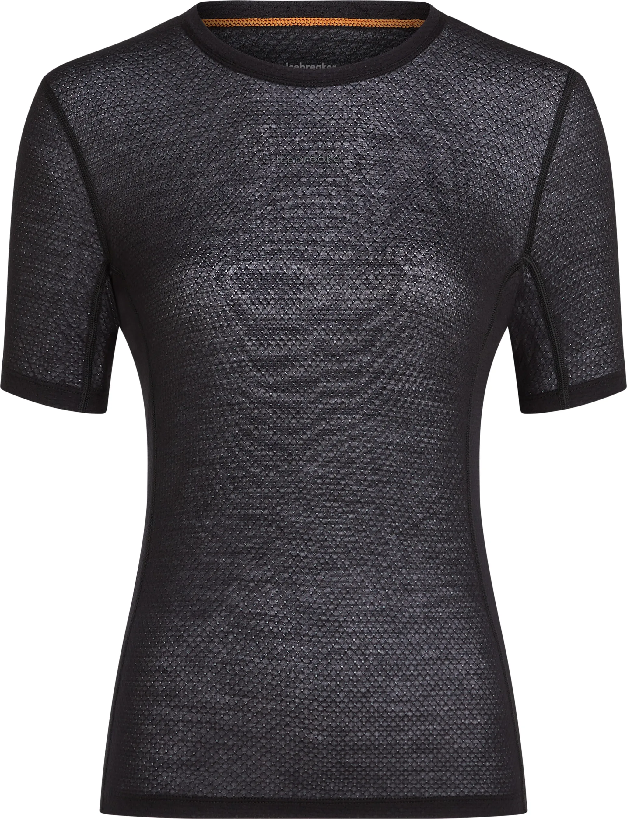 Icebreaker Women's Merino 75 Cool-Lite Featherlight Shortsleeve Crewe Black