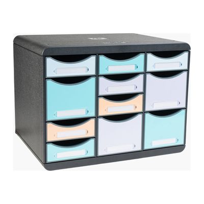 Exacompta Beeblue - Module de classement 11 tiroirs - couleurs assorties