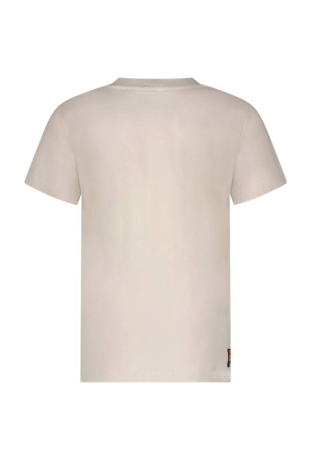 TYGO & vito T-shirt Joël met printopdruk beige