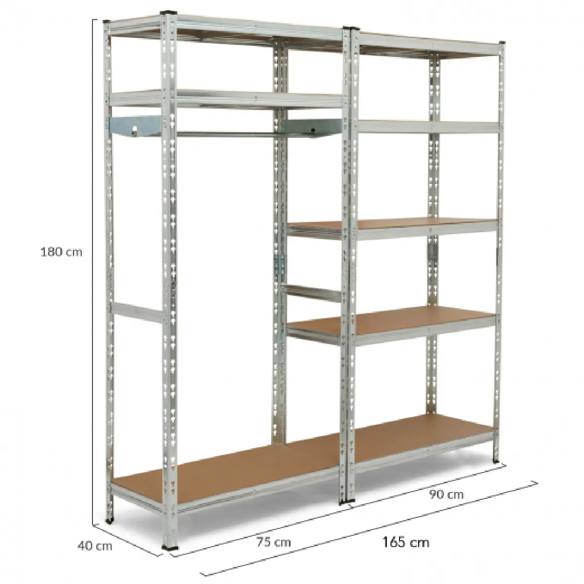 Idmarket market Etagère Métal avec Vestiaire