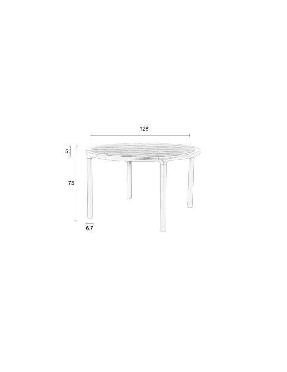 Zuiver Storm eettafel Ø128 zwart