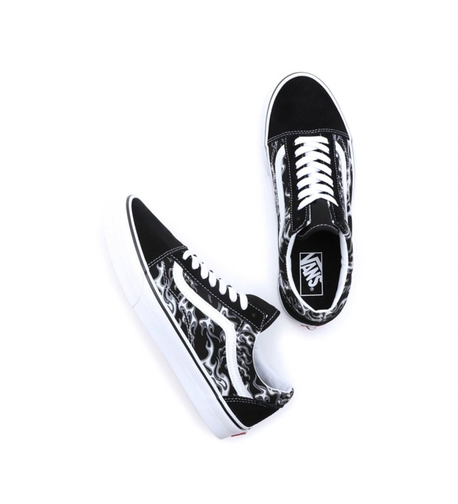Tênis Vans Old Skool de couro, preto