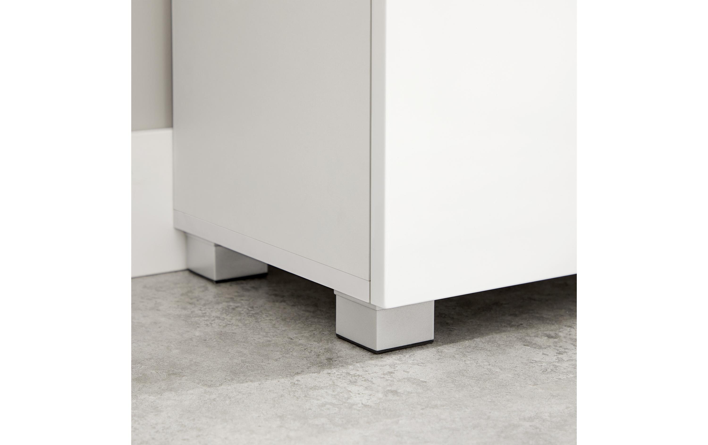 Badezimmerregal mit Schublade 80 x 30 cm, Weiss<br>Badezimmerschrank