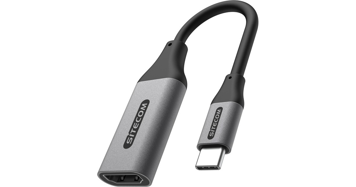 SitecomUSB-C naar HDMI 2.0 adapter  (Grijs, 0,15 meter)