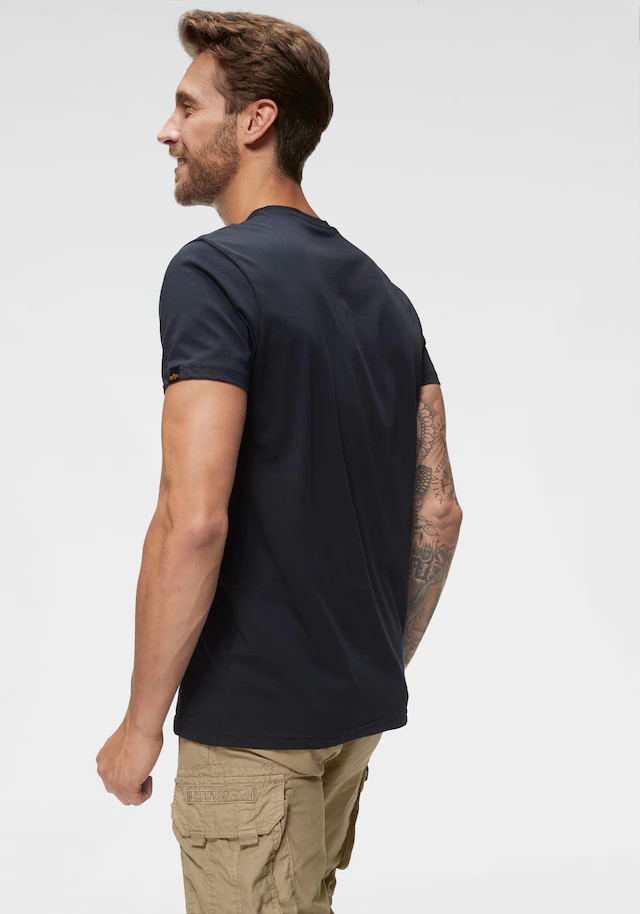 Alpha Industries Rundhalsshirt »BASIC T SMALL LOGO« Baumwolle, regular fit