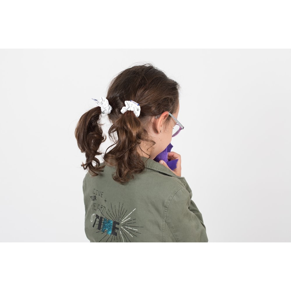 Mini Chouchou Broderie Anglaise Blanche