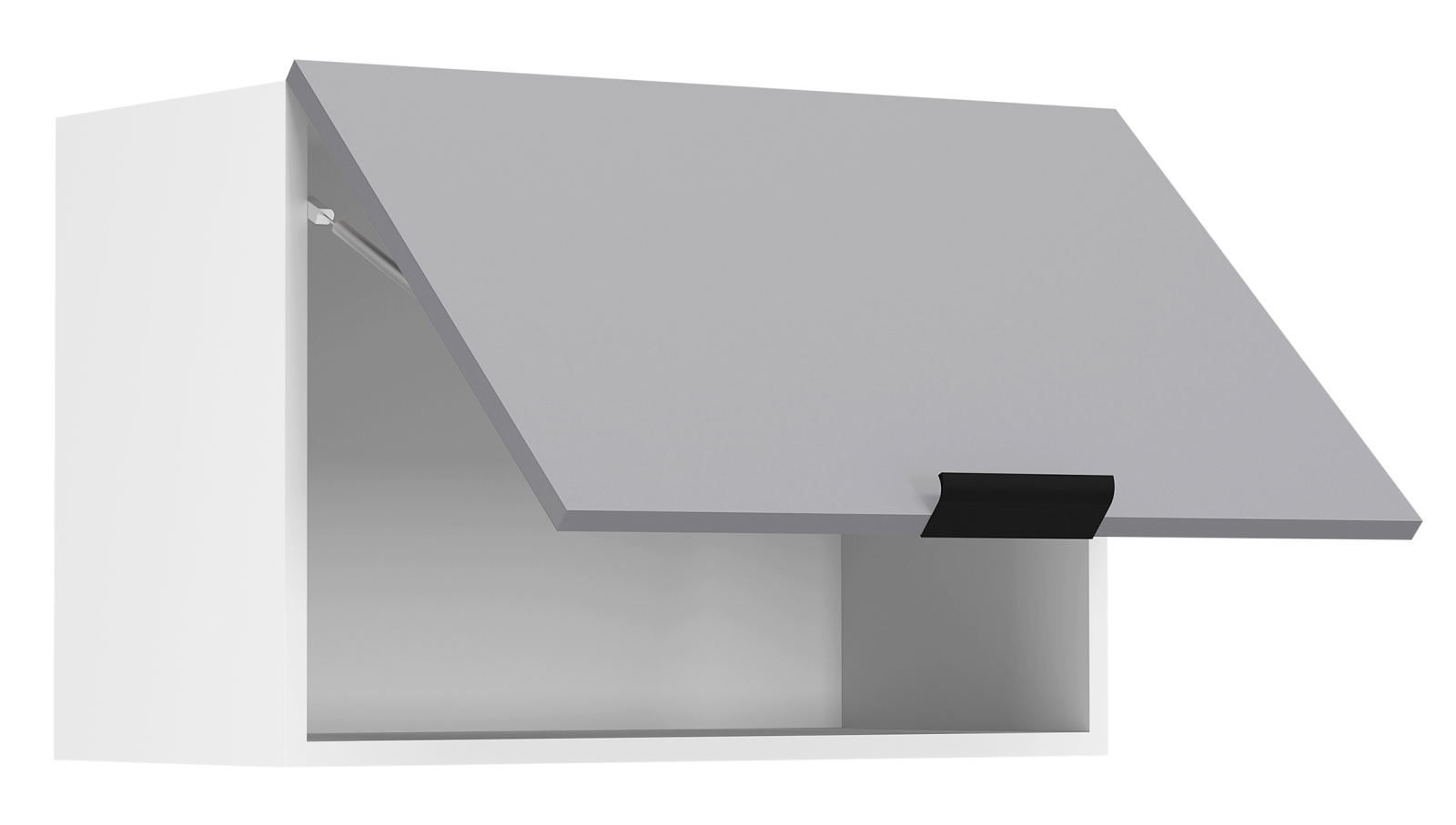 Hängeschrank FASOLA - weiß-anthrazit - mit Klappe - 60 cm