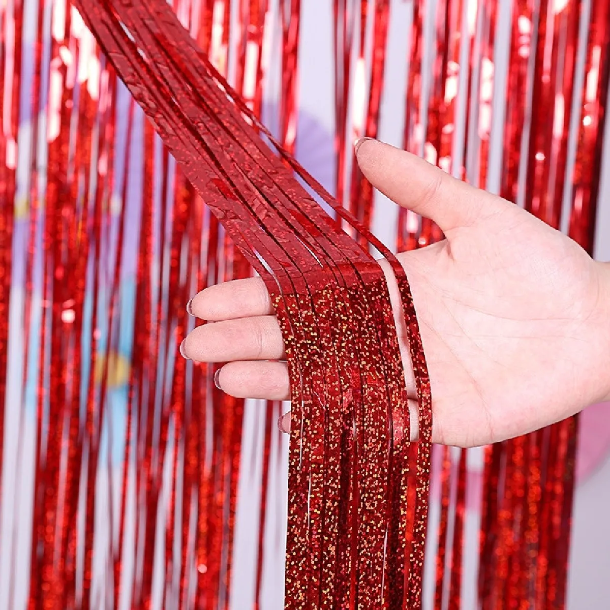 Wewoo Rideaux de Fête 2 PCS - Rouge