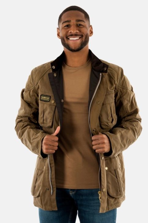 blousons et vestes barbour intl winter lockseam wax sn32 sand