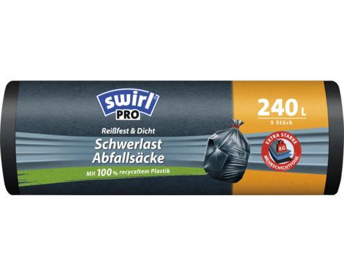 Zware professionele afvalzakken Swirl 240 l 5 stuks