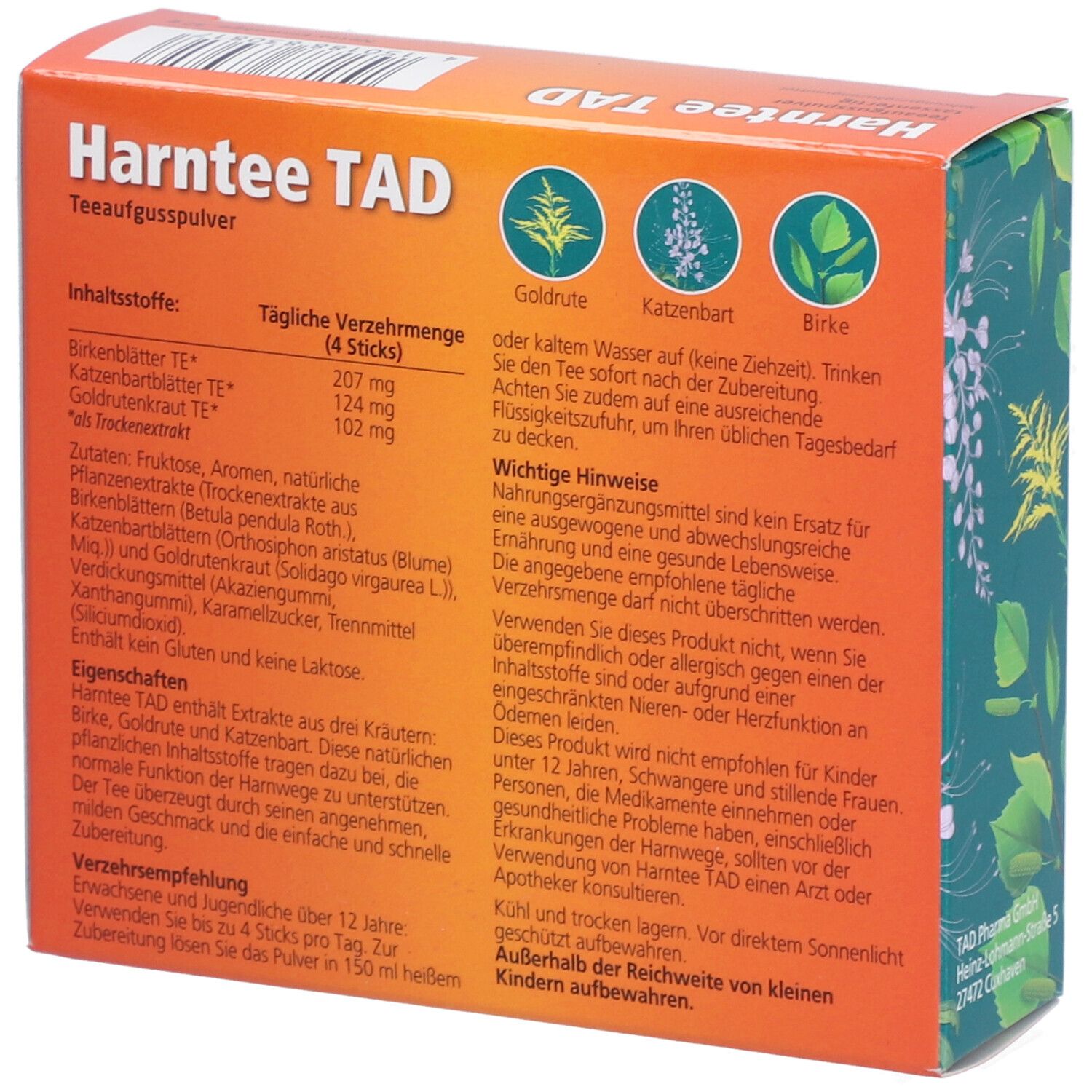 HARNTEE TAD Sticks Teeaufgusspulver