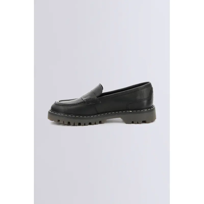 DECK LOAFER NOIR MOCASSINS Cuir Femme
