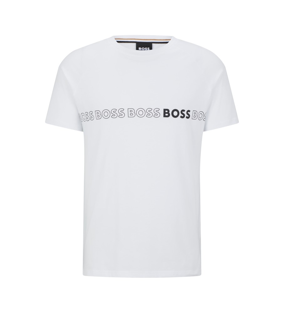 Camiseta BOSS RN Slim Fit branca