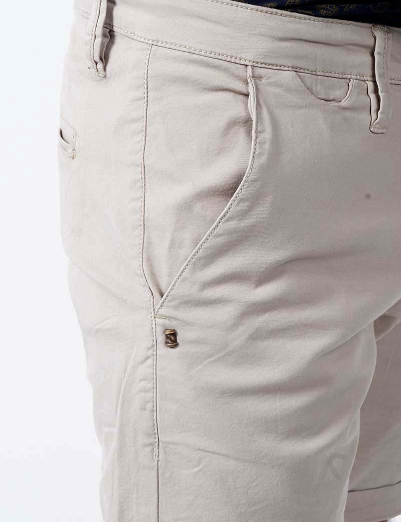 RECYCLED ART WORLD SHORT CHINO STRETCH BEIGE