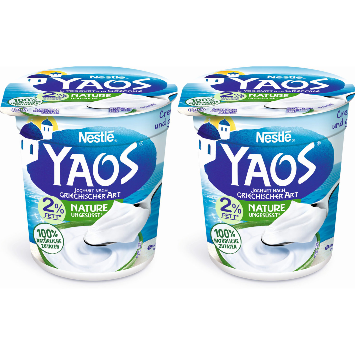Yaos Joghurt Nature nach Griechischer Art, ungesüsst 2x150g