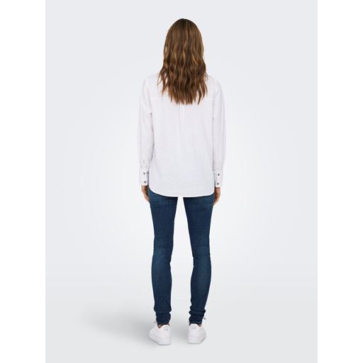 JDY Say Linen Skjorte, Bright White, M