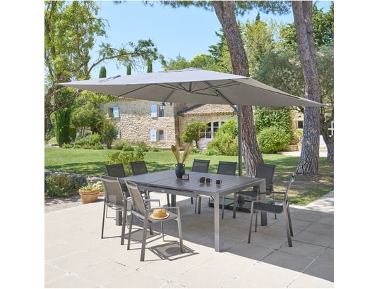 HESPERIDE - Parasol déporté rectangulaire melhia - l. 400 x l. 300 cm ...