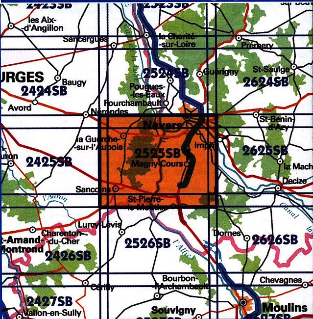 IGN - 2525 SB LA GUERCHE SUR L AUBOIS 1 25 000