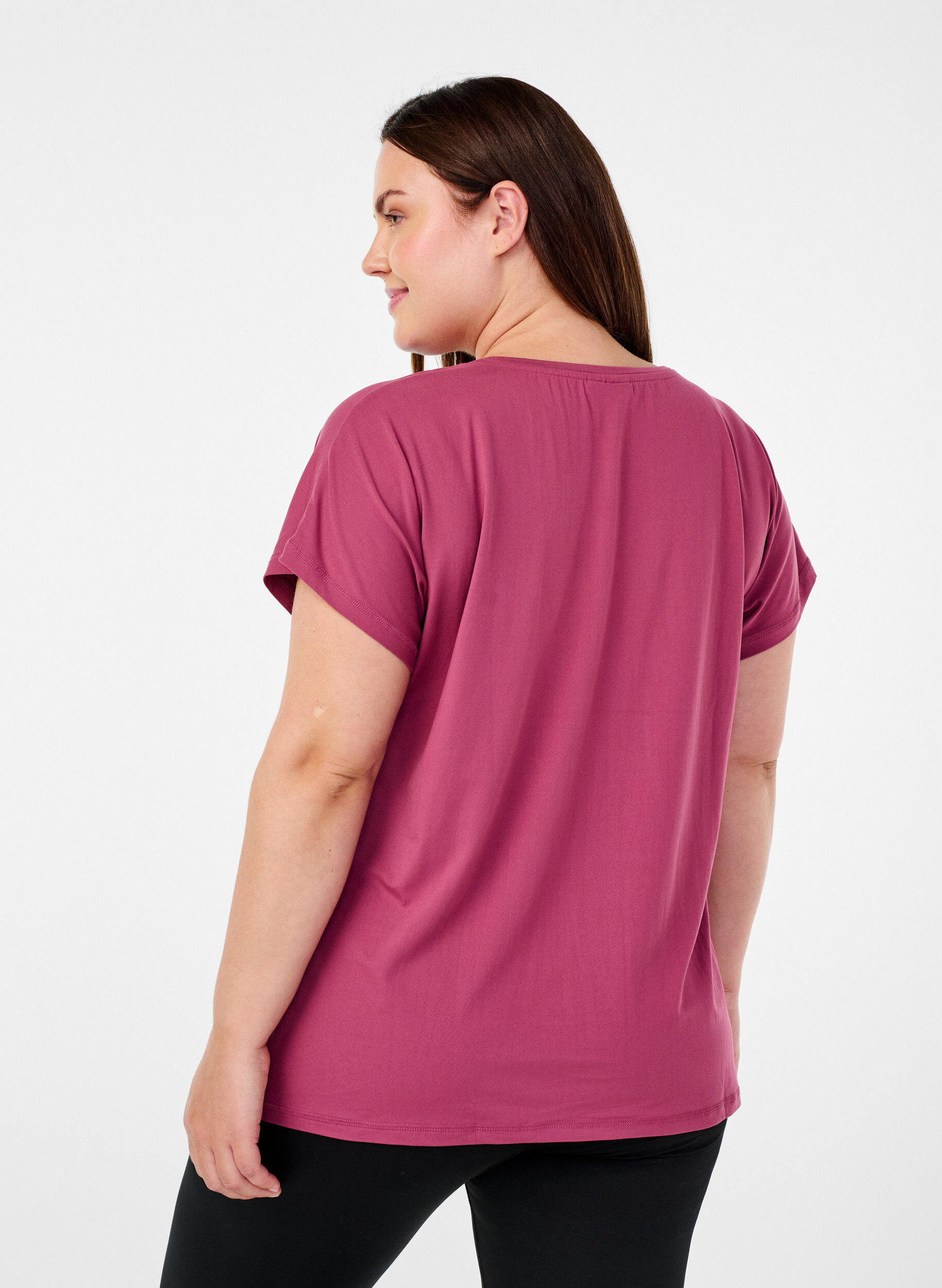 Ensfarvet trænings t-shirt