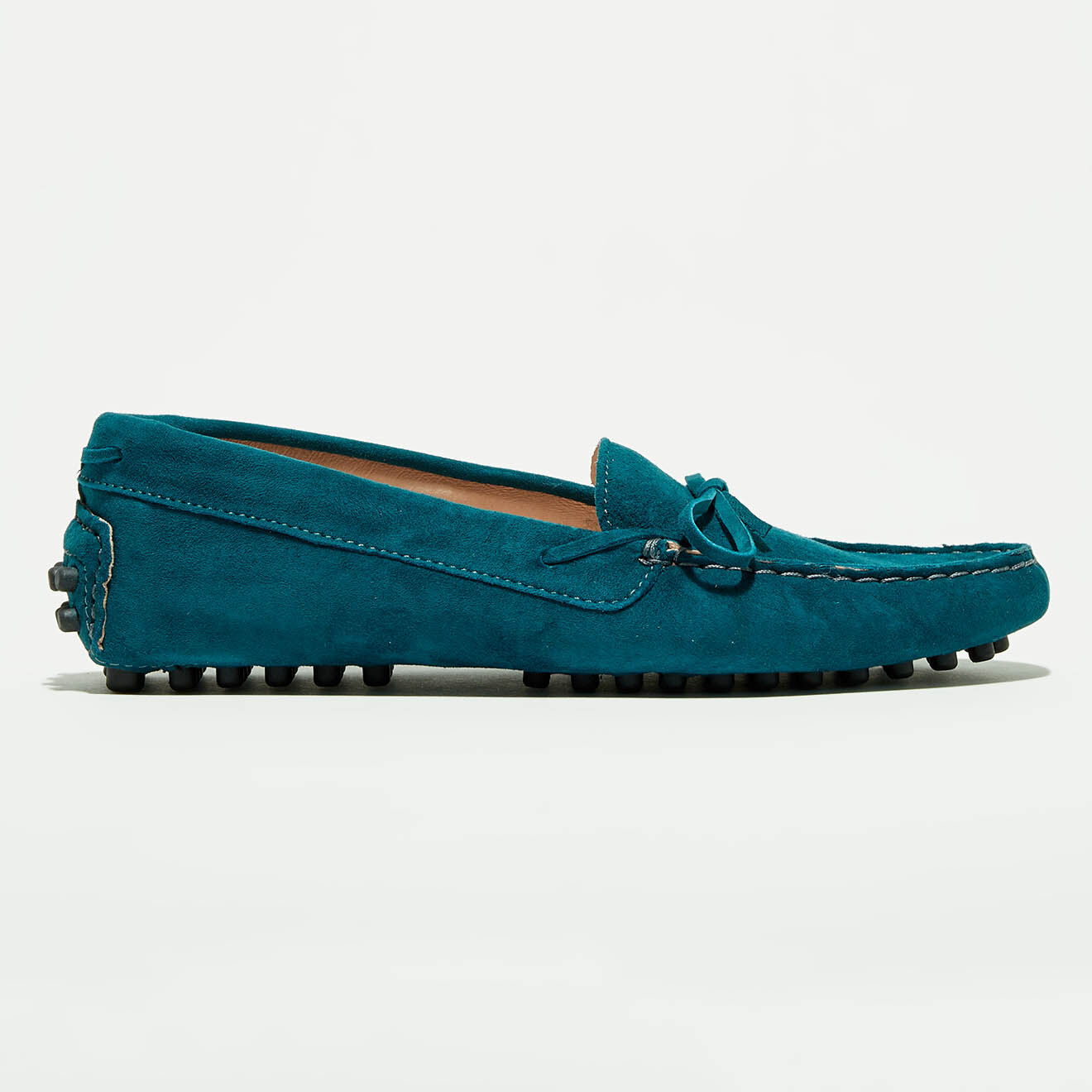 Flavio Création Mocassins en Velours de Cuir Mariela bleu foncé/noir