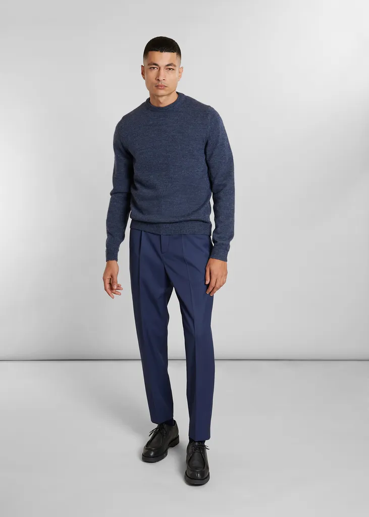 Pull col rond en laine Shetland L'Exception Paris