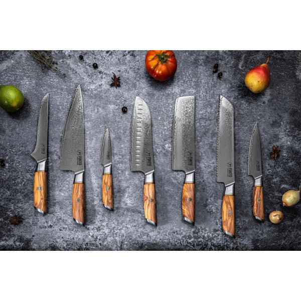 Couteau Fukito Olive Damas modèle Pain 21cm Fukito