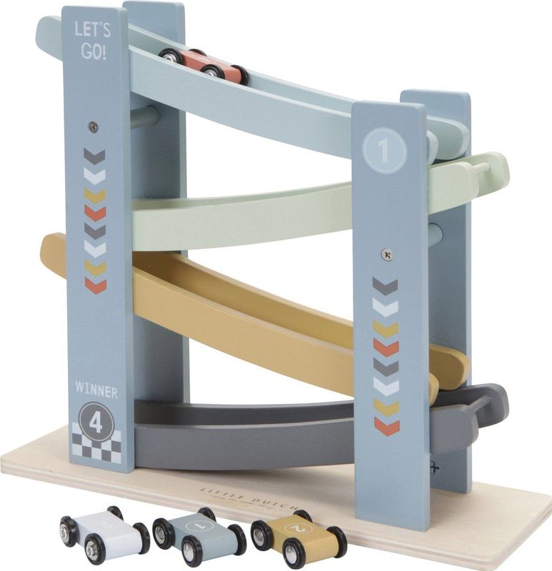 Little Dutch - Rollerbaan Autobaan - Blauw - Hout - FSC