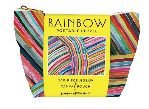 Rainbow Portable 500 Piece Jigsaw Puzzle: 500-Piece Jigsaw & Canvas Pouch