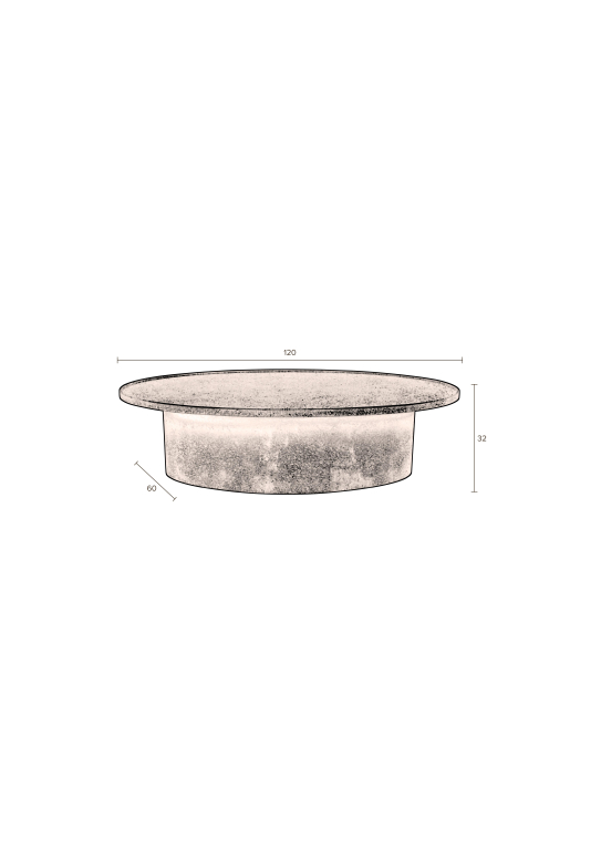Dutchbone Winston salontafel ovaal