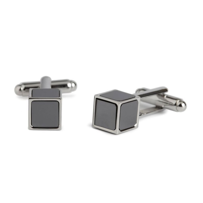 Boutons de manchette, Cube, Hematite