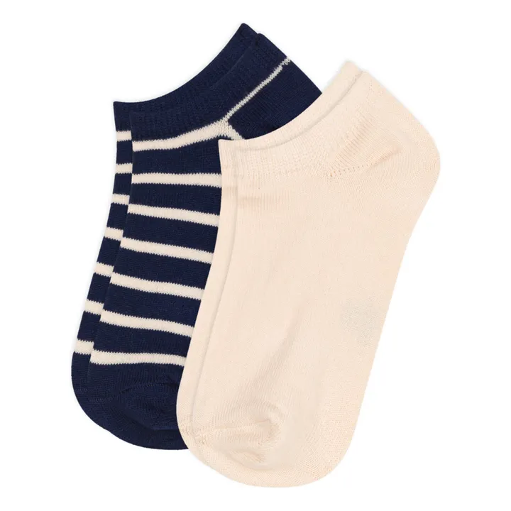 Petit Bateau Lot 2 Chaussettes Rayures | Bleu marine