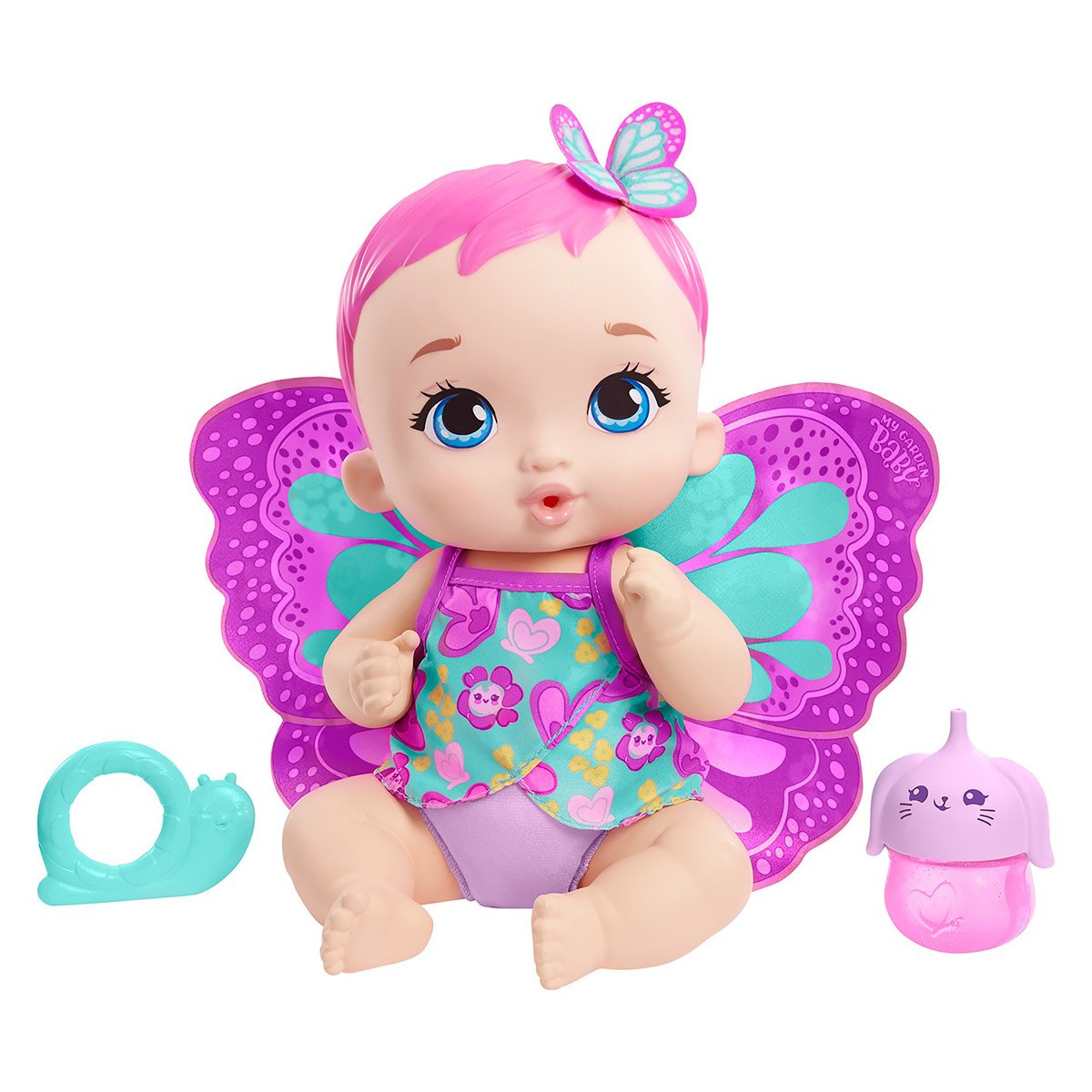 My Garden Baby - Bébé Papillon Rose Boit et Fait Pipi